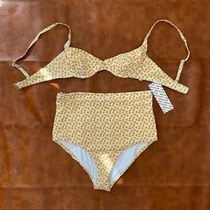 High waisted yellow bikini set - Urban Outfitters - Bikini top NWT - Never Worn